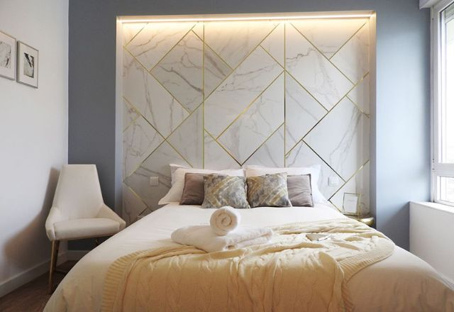Công nghệ bê tông áp khuôn mới trang trí phòng ngủ ấn tượng