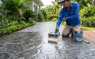 Keo phủ bóng bảo vệ bê tông áp khuôn – bê tông ốp khuôn