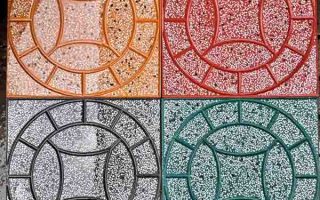 Giá gạch terrazzo lát sân vườn